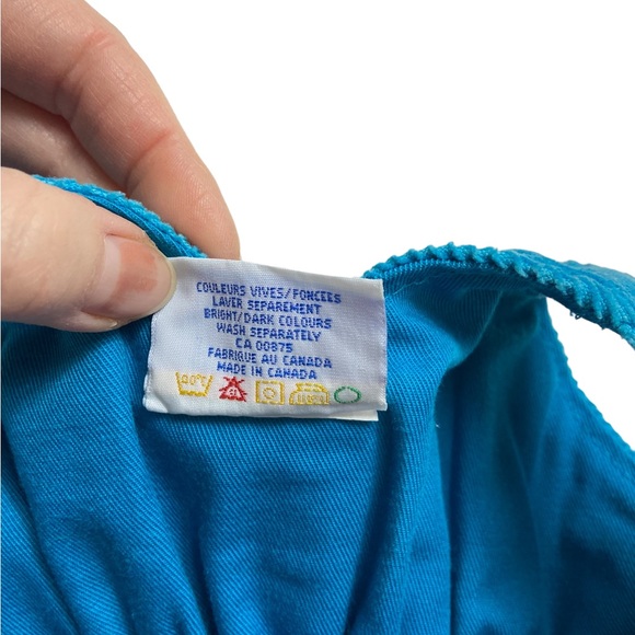 Vintage Fisher Price Overalls Baby Toddler Blue Corduroy - Picture 2 of 11